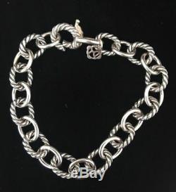 David Yurman Sterling Silver 10mm Medium Oval Link Bracelet