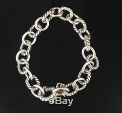 David Yurman Sterling Silver 10mm Medium Oval Link Bracelet