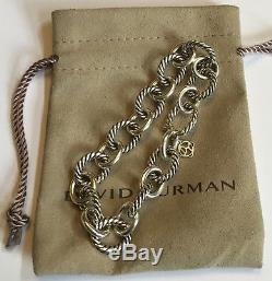 David Yurman Sterling Silver 12mm Large Oval Link Bracelet 925 8 1/4 Long