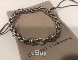 David Yurman Sterling Silver & 14K Gold Wheat Chain Bracelet 8mm 8