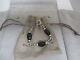 David Yurman Sterling Silver 18k Gold With Black Onyx Toggle Bracelet/ Dy Pouch