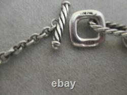 David Yurman Sterling Silver 18k Gold With Black Onyx Toggle Bracelet/ Dy Pouch
