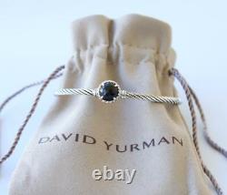 David Yurman Sterling Silver 3mm Chatelaine Bracelet with Black Onyx