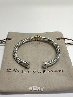 David Yurman-Sterling Silver 5mm Wired X Single Stand Classic Sapphire Bracelet