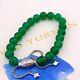 David Yurman Sterling Silver 8'mm Green Onyx Spiritual Bead Bracelet Adjustable