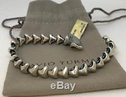 David Yurman Sterling Silver. 925 Armory Single Row Link Bracelet Size M 7.5 NEW