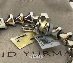 David Yurman Sterling Silver. 925 Armory Single Row Link Bracelet Size M 7.5 NEW
