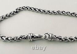 David Yurman Sterling Silver. 925 Wheat Chain Bracelet Large