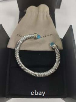 David Yurman Sterling Silver Blue Topaz 7mm Bracelet