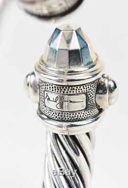 David Yurman Sterling Silver Hinged Renaissance 10 MM Open Cable Cuff Bracelet