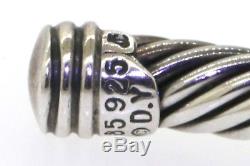 David Yurman Sterling silver/14K gold high fashion 5mm cable cuff bracelet