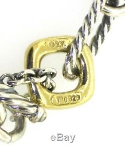 David Yurman Sterling silver/18K elegant high fashion toggle bracelet