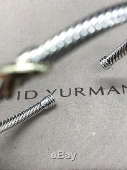 David Yurman X Bracelet 4mm with 18k Gold Size Small