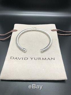 David Yurman X Bracelet 4mm with 18k Gold Size Small