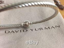 David Yurman chatelaine Bracelet With Amethyst 925 Sterling Silver 3mm