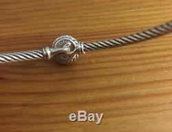 David Yurman chatelaine Bracelet With Black Orchid 925 Sterling Silver 3mm