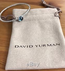 David Yurman chatelaine Bracelet With London Blue Topaz 925 Sterling Silver 3mm