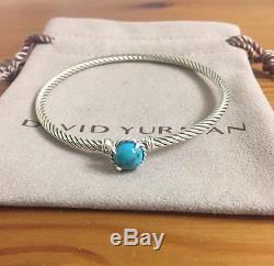 David Yurman chatelaine Bracelet With Turquoise 925 Sterling Silver 3mm