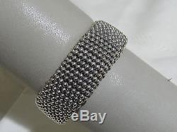 Designer Lagos Sterling Silver 18K 23mm Caviar Beaded Rope Bracelet