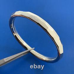 Designer RGN 925 Sterling Silver Hammered Closed Bangle Bracelet