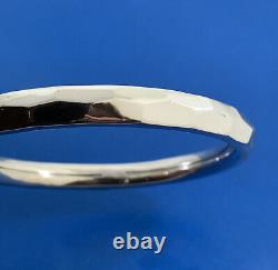 Designer RGN 925 Sterling Silver Hammered Closed Bangle Bracelet