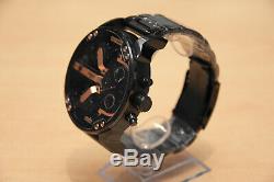 Diesel Mr Big Daddy Dz7312 57mm Black Rose Gold Stainless Steel Mens Watch