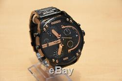 Diesel Mr Big Daddy Dz7312 57mm Black Rose Gold Stainless Steel Mens Watch