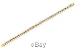 Double Row Attractive Tennis Bracelet 14k Rose Gold Over Round Cut VVS1 Diamond