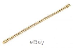 Double Row Attractive Tennis Bracelet 14k Yellow Gold FN Round Cut VVS1 Diamond