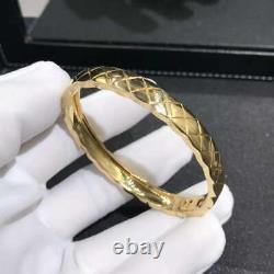 Estate Vintage Style 18k Yellow Gold Finish Love Design Fine 7 Bangle Bracelet