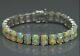 Ethiopian Opal Tennis Bracelet 925 Sterling Silver 2 Layer Opal Bracelet Jewelry