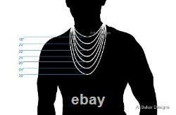 Figaro 13MM Sterling Silver Italian Solid Chain Necklace or Bracelet 925 Italy