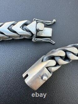 Franco Bracelet Black Oxidized Real 925 Sterling Silver Box Clasp 4-10mm Mens
