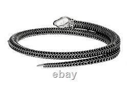 GUCCI Garden Sterling Silver Snake Bracelet YBA577283001017