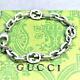 Gucci Interlocking Bracelet G Logo Chain Only Sterling Silver. 925 Auth Used F/s
