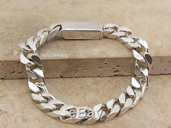 GUCCI Sterling Silver 925 Heavy Curb Link Bracelet