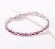 Generation Gems Oval-cut Pink Rhodolite Tennis Bracelet, Sterling Silver, 8-1/4