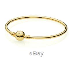 Genuine PANDORA Bangle Bracelet 14K Gold Plated 590713 Gold Vermeil