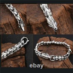 Genuine Solid 999 Sterling Silver Bracelet, Dragon Bracelet -Gift for Men, Him