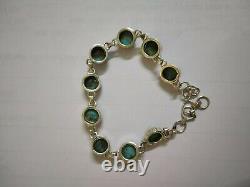 Genuine Turquoise Bracelet 925 Sterling Silver Tennis Bracelet Charm Bracelet