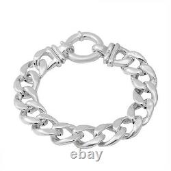 Gifts for Women 925 Sterling Silver Chain Link Statement Bracelet Size 7.5
