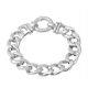 Gifts For Women 925 Sterling Silver Chain Link Statement Bracelet Size 7.5