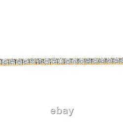 Gilded Silver Jewelco London CZ 4 Claw Line Tennis Bracelet 5mm 7.5 inch