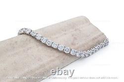 Gorgeous 20Ct Round Cut Diamond Tennis Bracelet 14K White Gold Finish 7 Inch