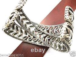 Gorgeous Wide John Hardy Cuff Bracelet Sterling Silver Original JH Pouch