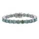 Green Vvs1 Moissanite Tennis Chain Bracelet 925 Sterling Silver Passes Tester