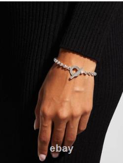 Gucci Italy Sterling Silver Toggle Boule Bracelet New