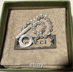 Gucci Italy Sterling Silver Toggle Boule Bracelet New