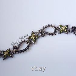 HE Barbara Bixby Diamond Peridot Paisley Link Sterling Silver 18K Bracelet