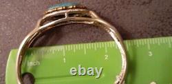 HSN Designer Fine Sterling Silver Turquoise cuff Bracelet sz small 6-7 Barse 925